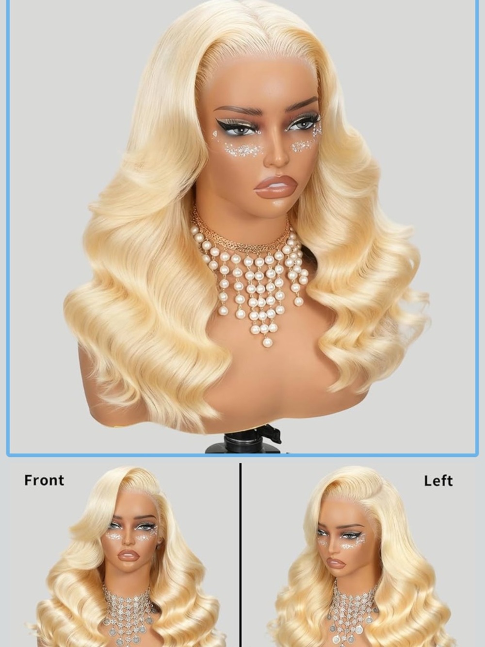 HUMAN HAIR 13x6 HD lace front wig 18” 220%